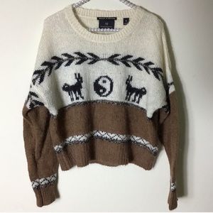 Scotch & Soda Ying Yang Wool Crop Alpaca Sweater